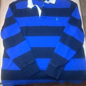 Polo by Ralph Lauren Blue and Black Striped Shirt